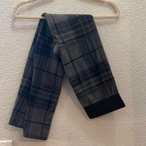 Stretchy Plaid High Waisted Leggings One Size Fits Most
